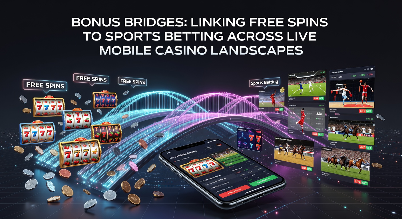 Afbeelding van een mobiel scherm met free spins en sportweddenschappen die samenkomen in een live casino-omgeving