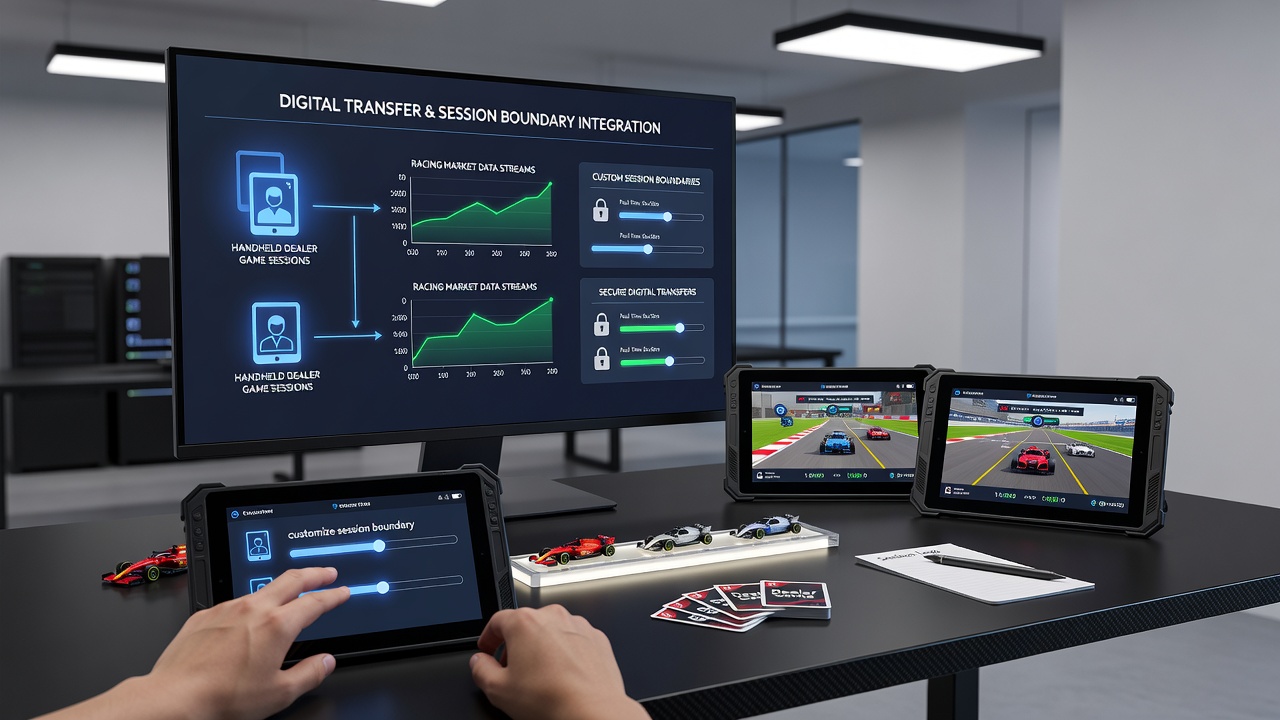 Smartphone scherm met racing odds en sessie limiet notificatie
