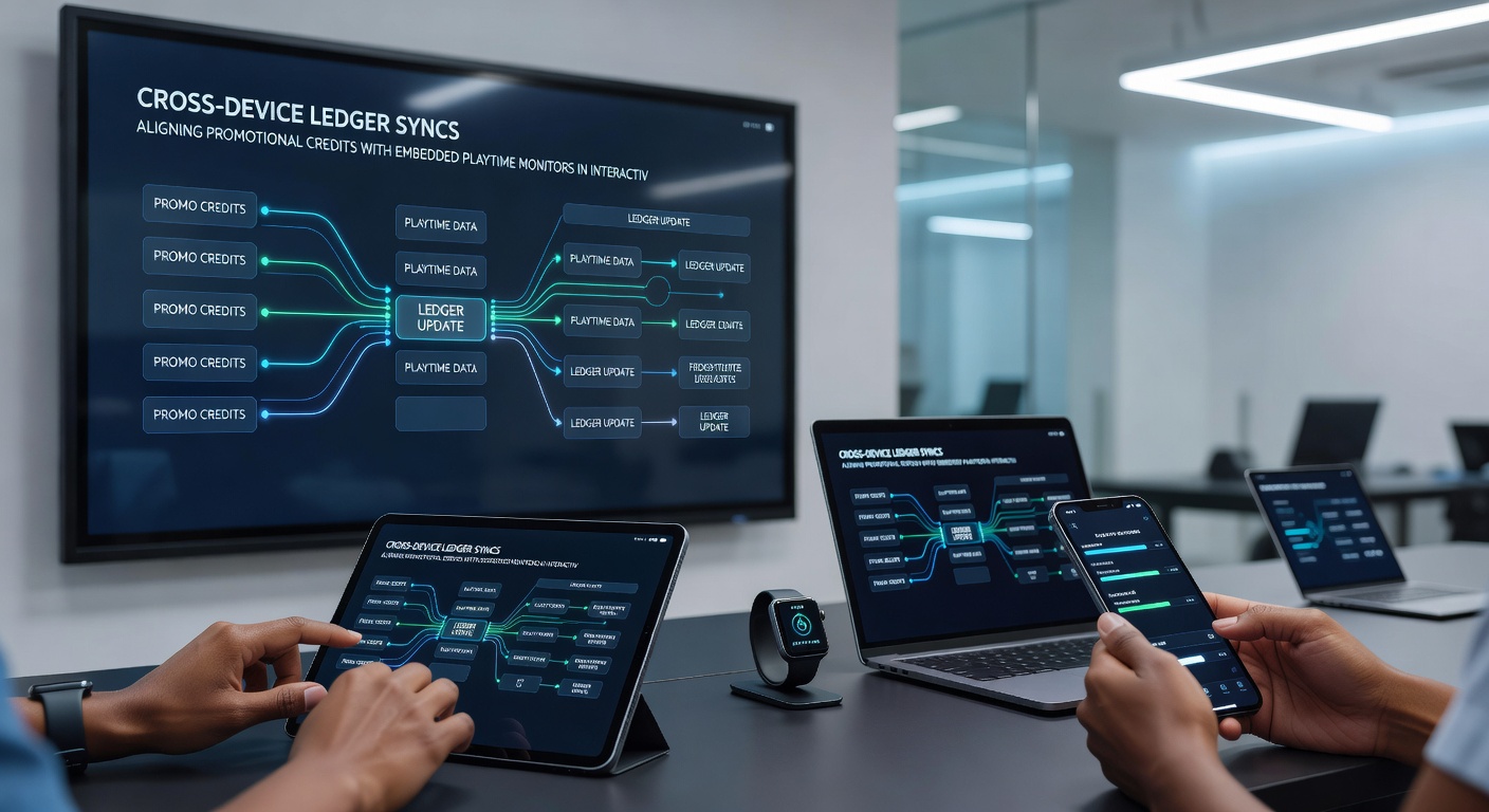 Interactieve dealer formats met geïntegreerde speeltijdmonitors en ledger sync