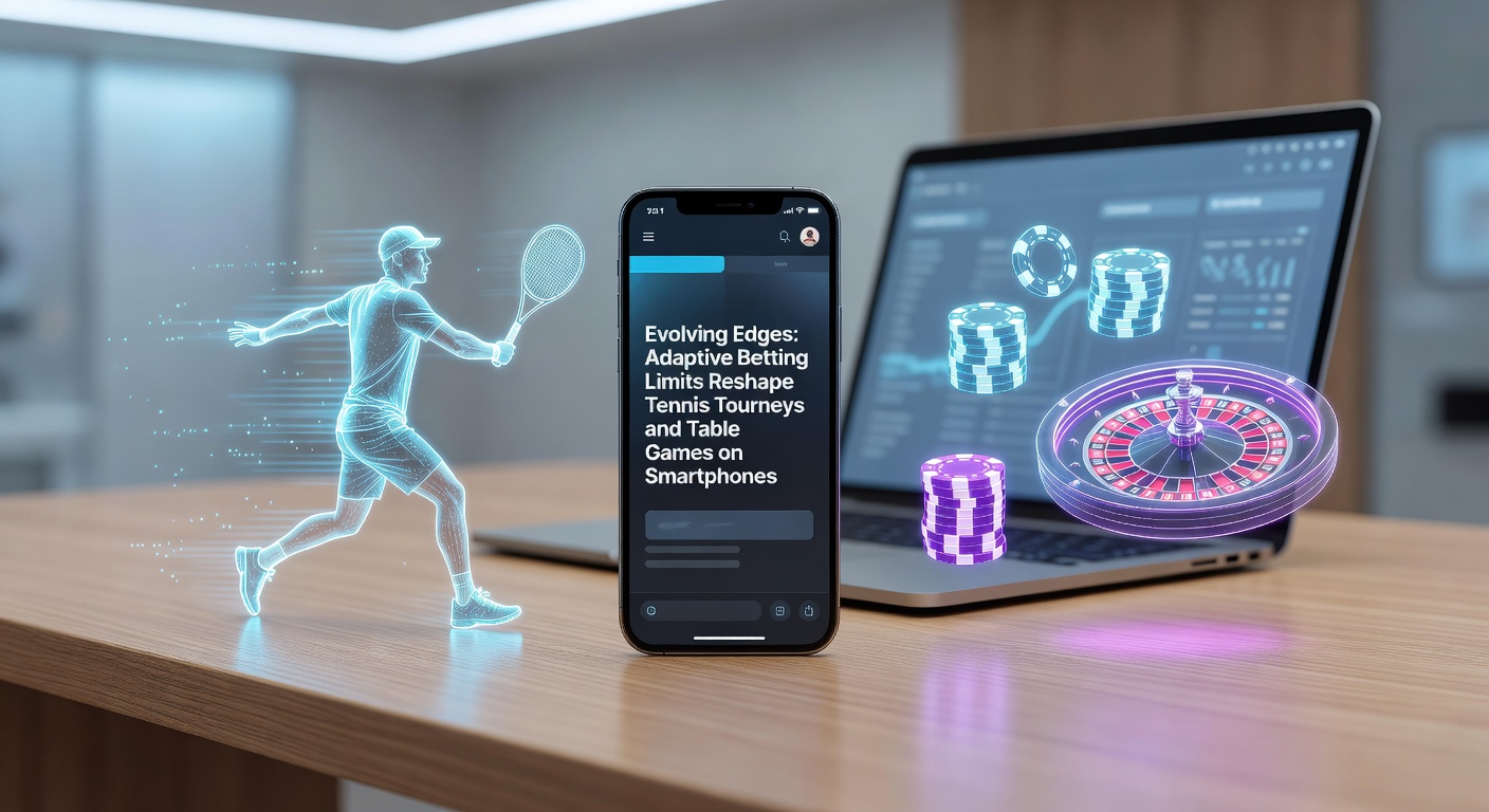 Tafelspel blackjack op smartphone met overlay van adaptieve inzetlimiet, tonend real-time aanpassing tijdens een live sessie