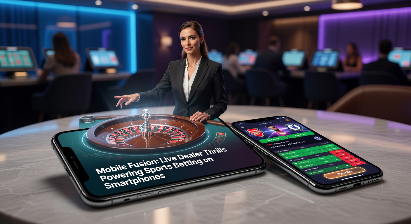 Smartphone met live dealer blackjack en live sportweddenschap op hetzelfde scherm, illustrerend de fusie van casino en sport op mobiel