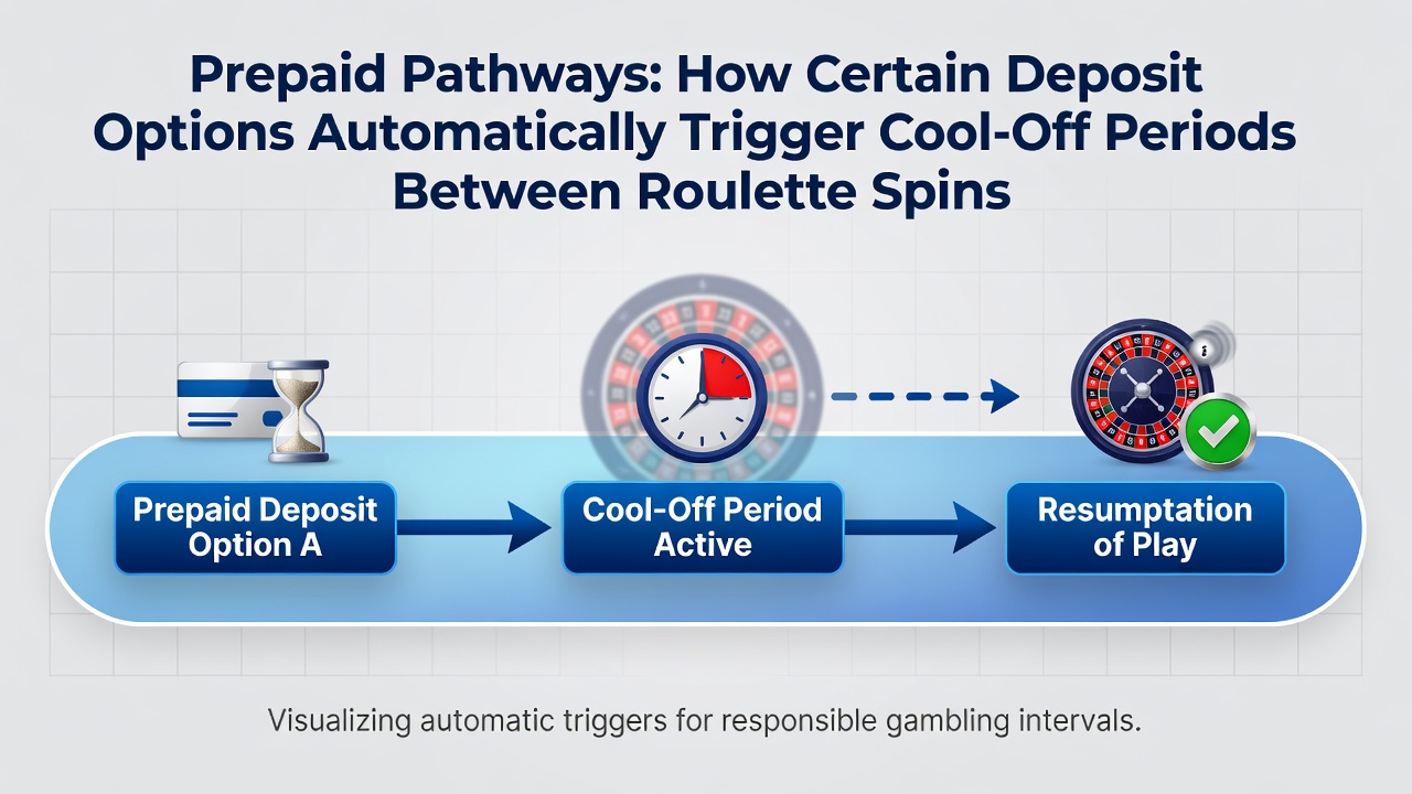 Mobile app interface demonstrating cool-off period activation between roulette table and tennis match betting on a handheld device after prepaid deposit