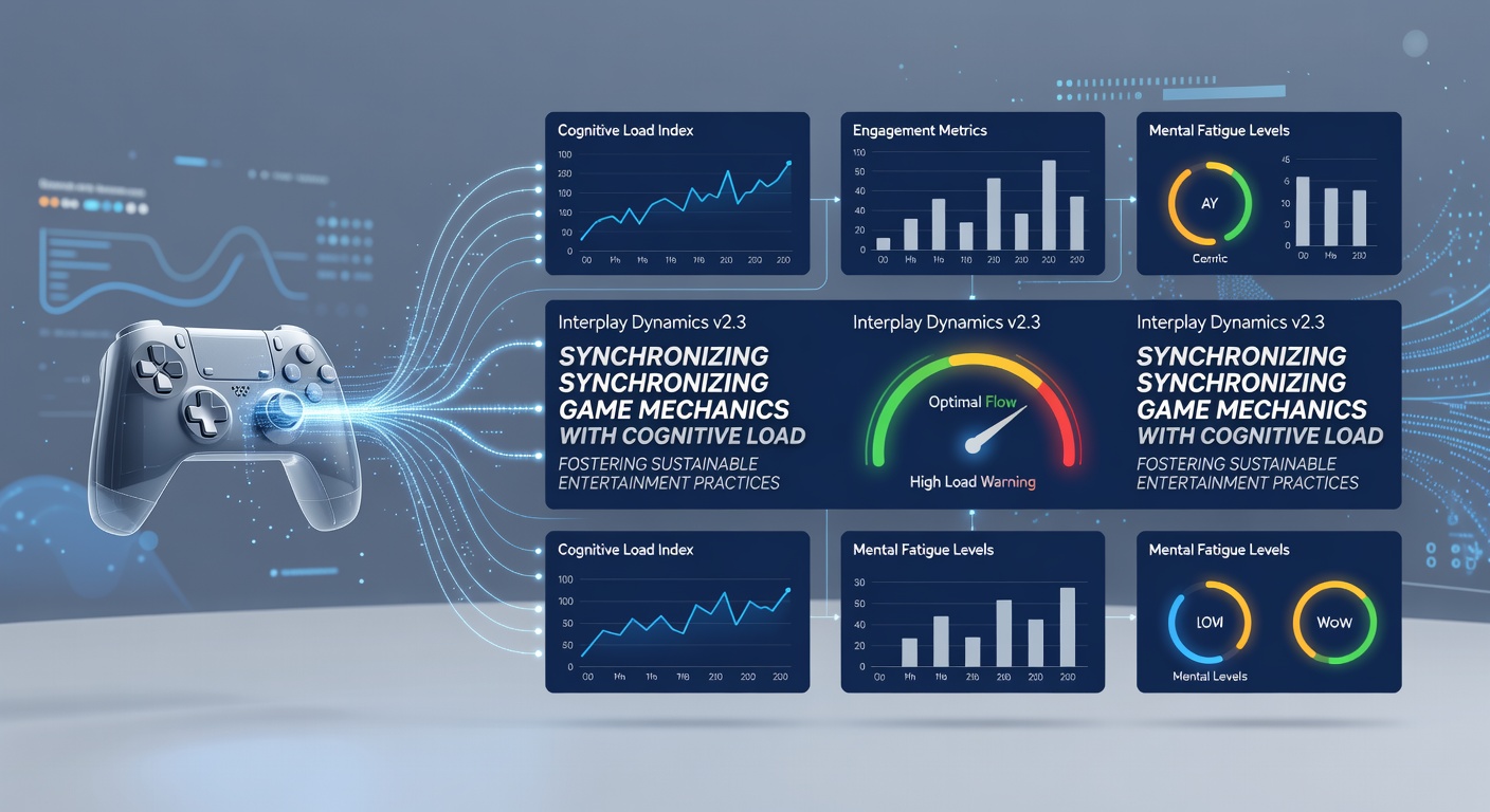 Illustratie van spelmechanismen die worden gesynchroniseerd met cognitieve belastingindicatoren in een digitale entertainmentomgeving
