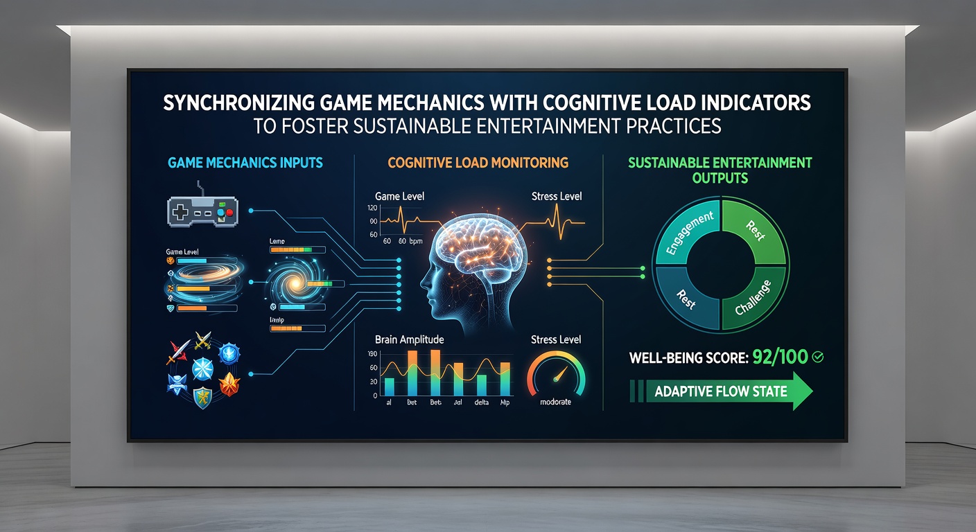 Diagram dat realtime aanpassingen in game mechanics toont op basis van cognitieve belastingmetingen