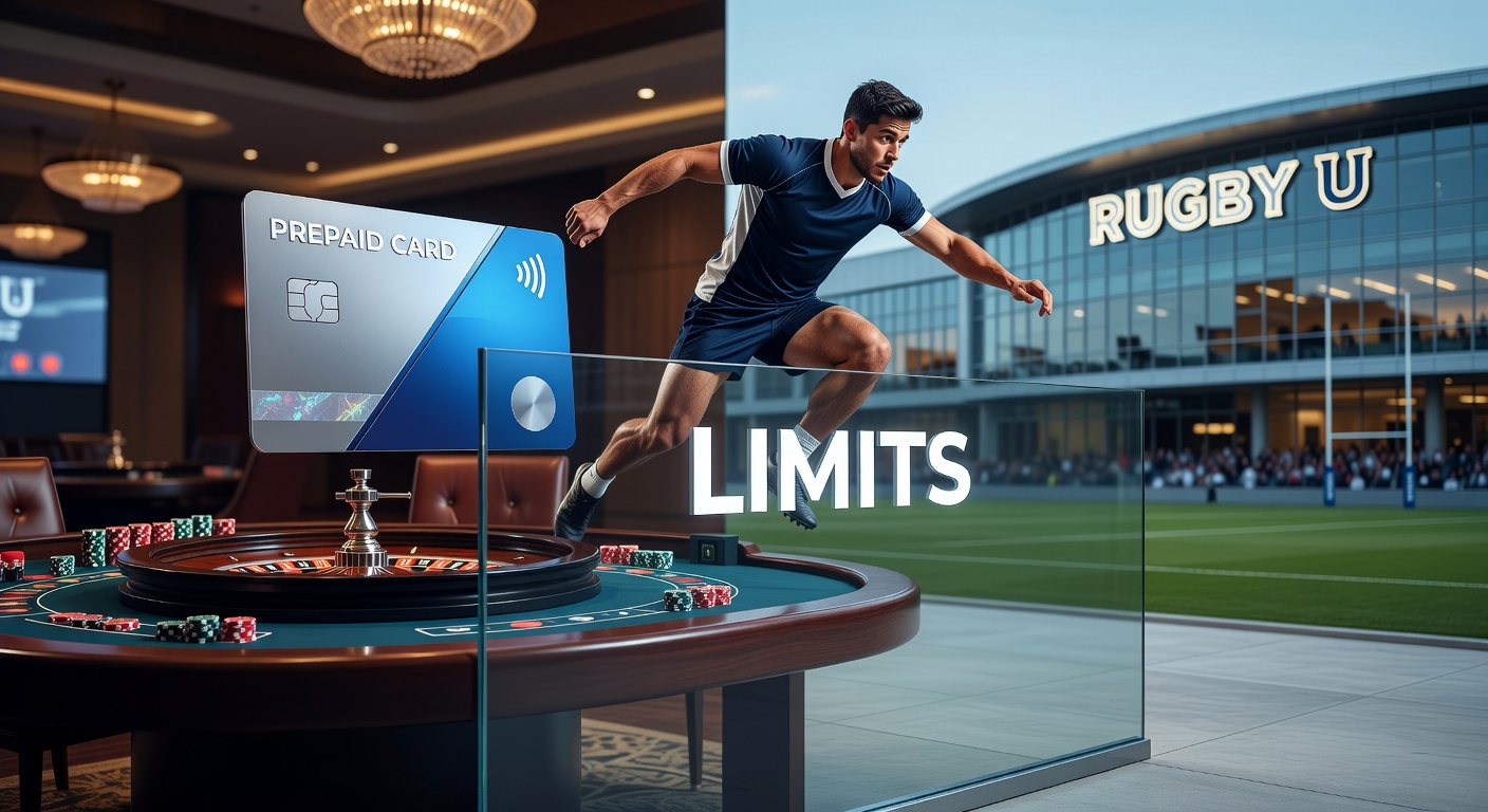 Rugby union spelers in actie met overlay van live betting odds en prepaid stortingsinterface